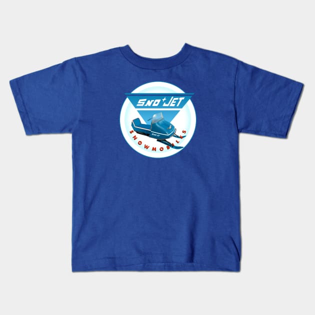 Sno Jet Kids T-Shirt by Midcenturydave